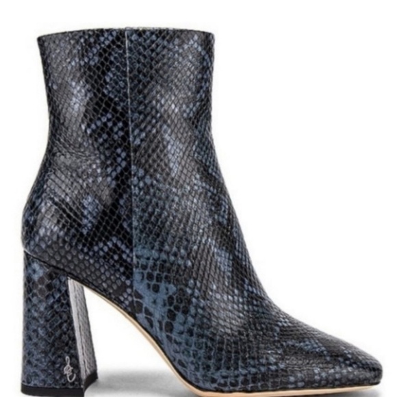 Sam Edelman Shoes - Sam Edelman Black and Gray Snakeskin Ankle Boots